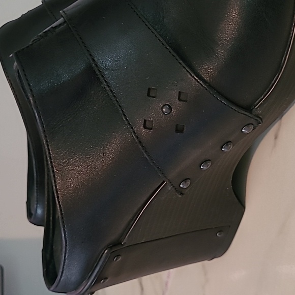 Dansko Francine Black Leather Studded Mules Heels Clogs Wmns EU 40 US 10-10.5 - Picture 11 of 15